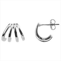 Silberfarbig ATLITW STUDIO Ohrringe BLISS EARRIGNS 4 SPLIT - medium