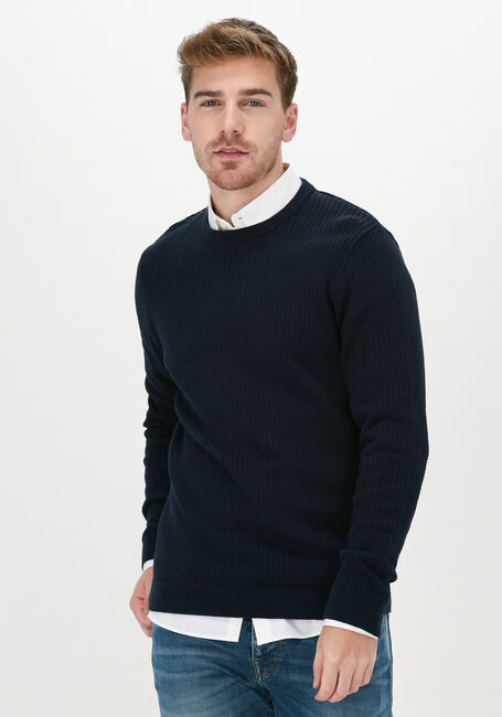 Dunkelblau SELECTED HOMME Pullover SLHCAST LS KNIT CABLE CREW B C - large