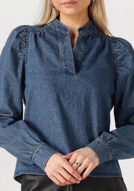 Blaue NEO NOIR Blusen ROSSLYN DENIM BLOUSE - large