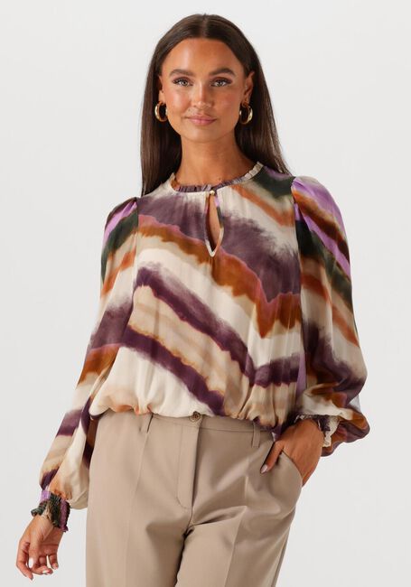Mehrfarbige/Bunte SUMMUM Blusen TOP LONG SLEEVES ZIGZAG PRINT - large
