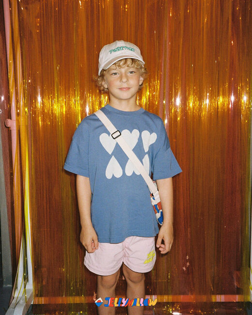 Blaue Jelly Mallow T-shirt HEART T-SHIRT - large