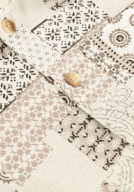 Beige LES DEUX Jack LAYTON PATCHWORK OVERSHIRT - large