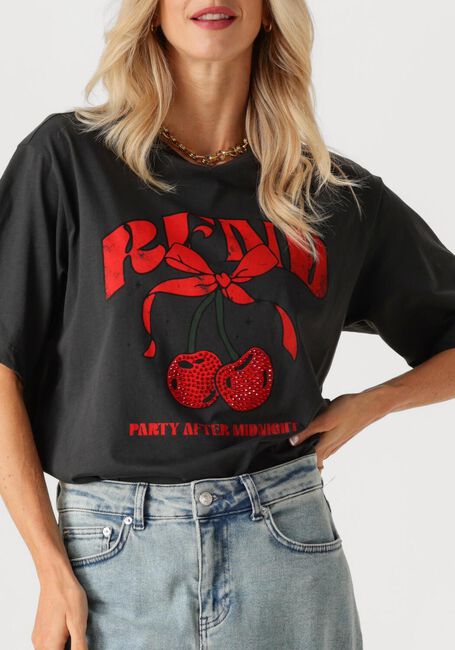 Schwarze REFINED DEPARTMENT T-shirt MAGGY - large