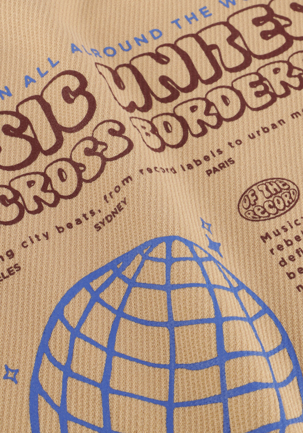 Beige DAILY7 Pullover OVERSIZED SWEATER MUSIC - large