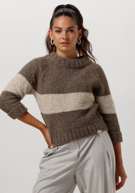 Braune PENN & INK Pullover 225 JUMPER STRIPE - large