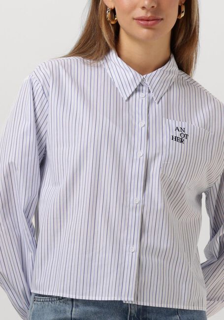 Blaue ANOTHER LABEL Blusen DIEGA SHIRT - large