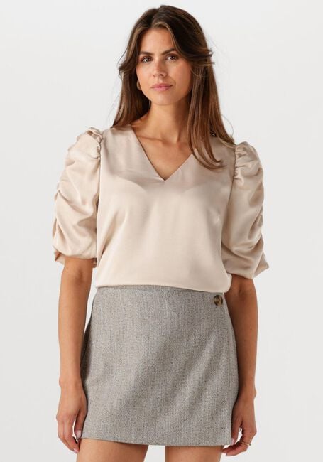 Beige NEO NOIR Blusen ELBA HEAVY SATEEN BLOUSE - large