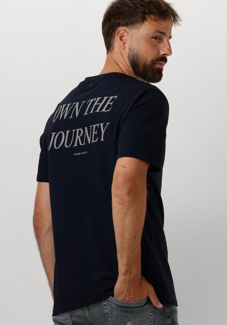 Dunkelblau PURE PATH T-shirt REGULAR FIT T-SHIRTS CREWNECK SS103 - large
