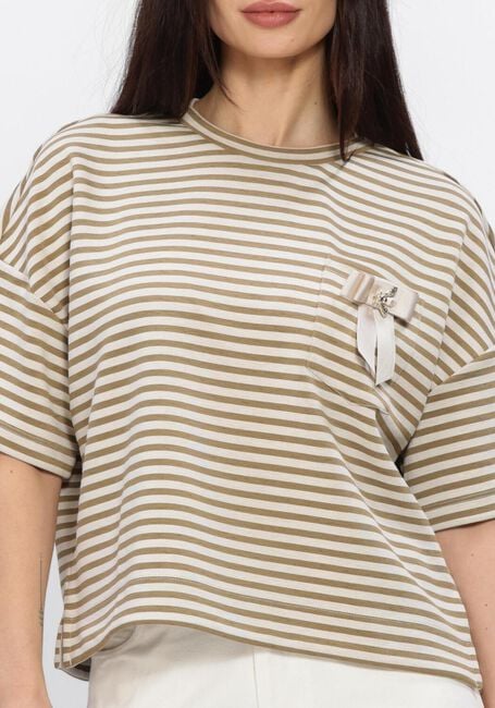 Beige SUMMUM Tops & T-shirts TOP STRIPED SCUBA - large