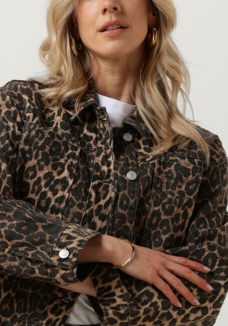 Braune NEO NOIR Jack EMILIA LEOPARD JACKET - large