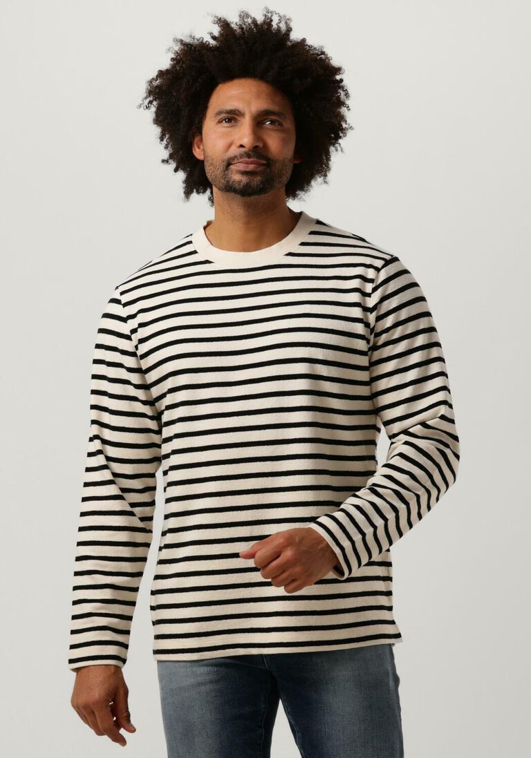 schwarze butcher of blue pullover striped crew