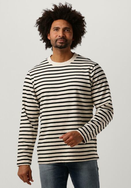 Schwarze BUTCHER OF BLUE Pullover STRIPED CREW - large