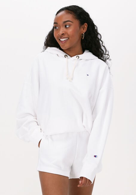 Weiße CHAMPION Pullover HOODED SWEATSHIRT DMS PLAIN - large