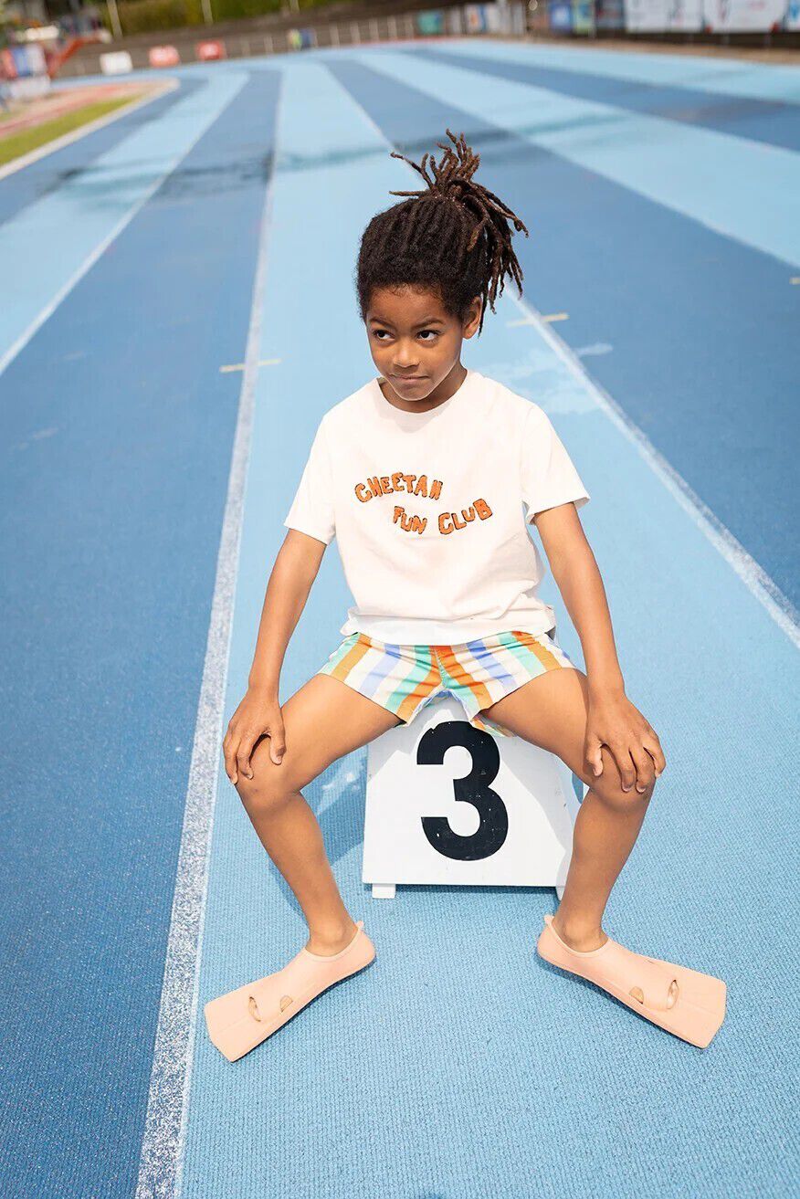 Mehrfarbige/Bunte Sproet & Sprout Badehosen SWIM SHORTS MULTI STRIPES - large