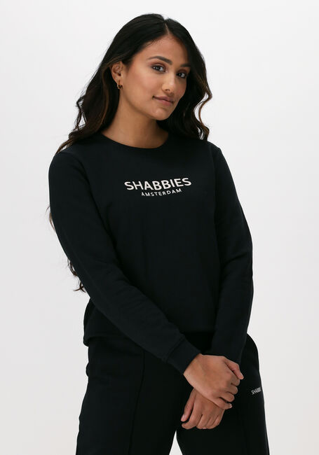 Schwarze SHABBIES Pullover SHC0002 SWEATER WITH CREW NECK - large