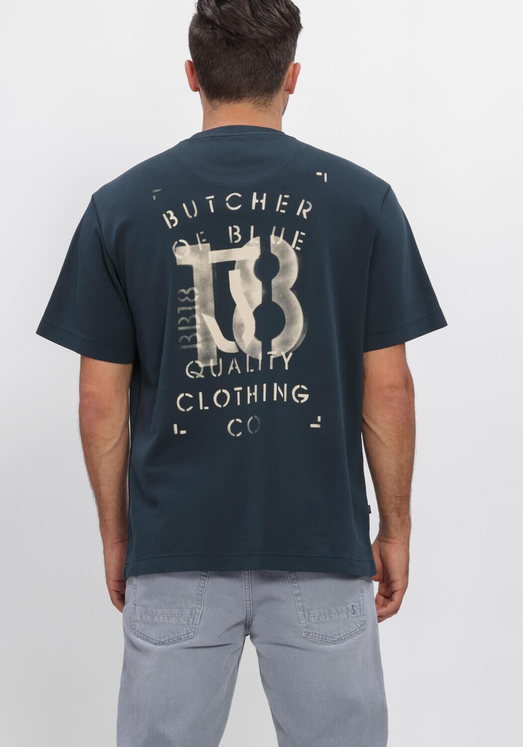 Dunkelblau BUTCHER OF BLUE T-shirt MERCER LAYER LOOSE TEE - large