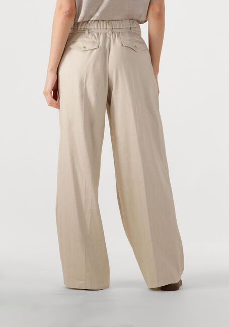 Beige SUMMUM Hose TROUSERS WIDE LINEN BLEND TWILL - large