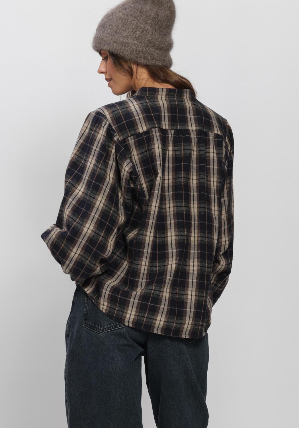 Mehrfarbige/Bunte BY-BAR Blusen JAGGER CHECK BLOUSE - large