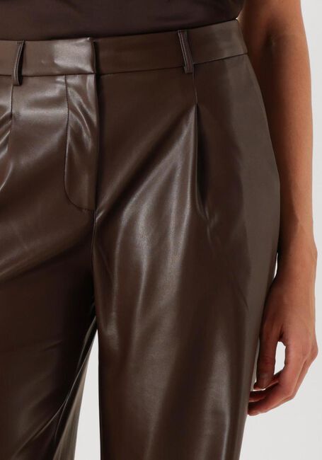 Braune DANTE6 Weite Hose JULES FAUX LEATHER PANTS - large