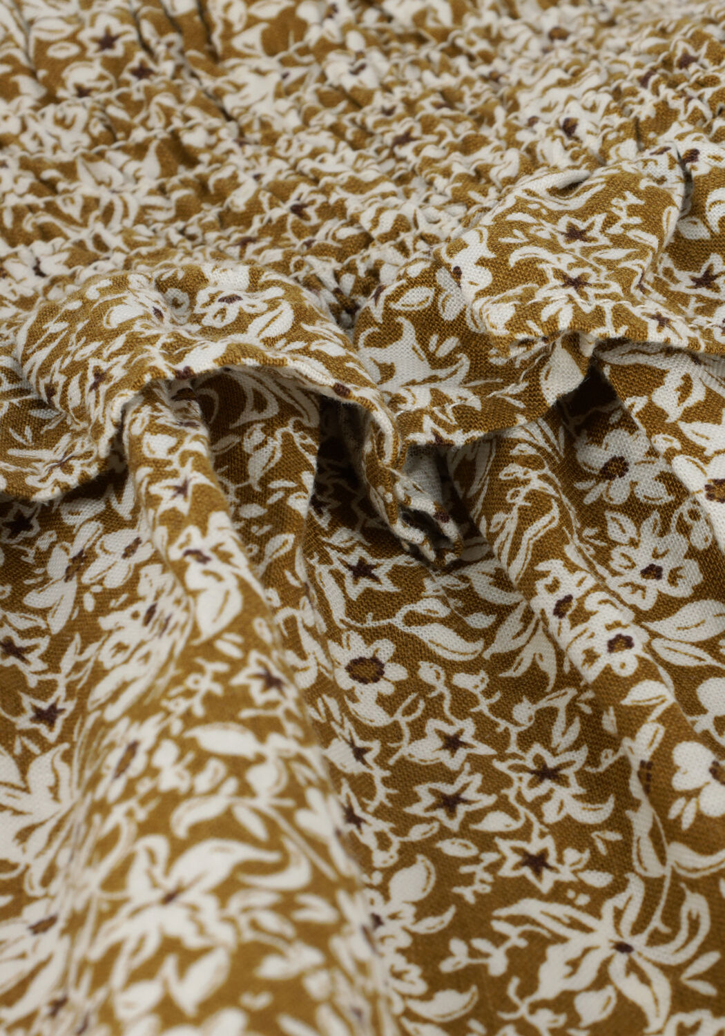 Beige RYLEE + CRU Minikleid RUFFLED SWING DRESS - large