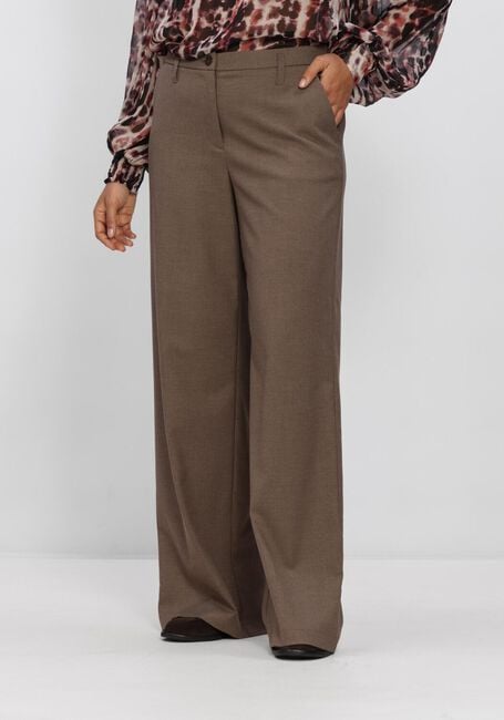 Braune SUMMUM Weite Hose TROUSERS WIDE LEG TWILL - large