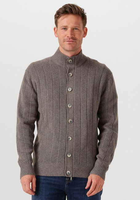 Taupe GENTILUOMO Strickjacke CARDIGAN 8 BUTTONS - large