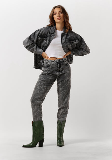 Dunkelgrau ALIX THE LABEL Mom jeans LADIES WOWVEN DENIM TEXT MOM JEANS - large