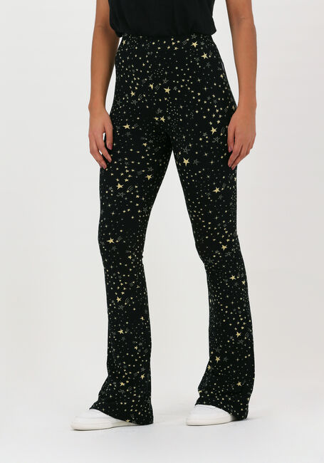 Schwarze COLOURFUL REBEL Schlaghose COSMIC PEACHED FLARE PANTS - large