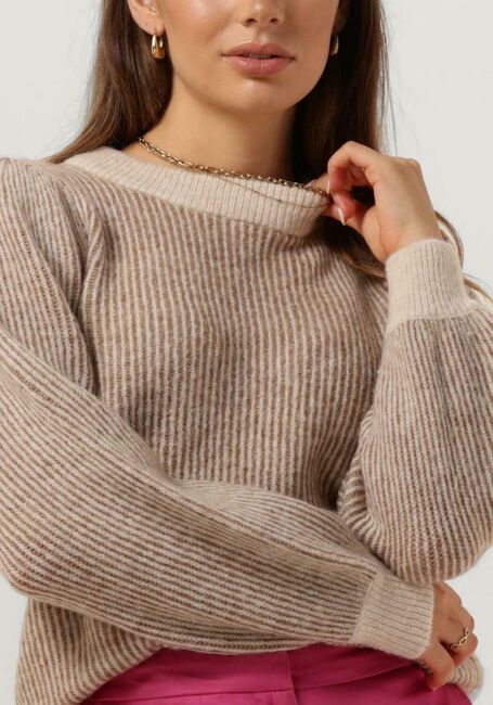 Beige SELECTED FEMME Pullover SLFLILO LS KNIT O-NECK - large