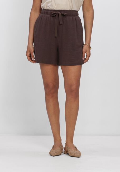 Braune OBJECT Kurze Hose OBJSANNE HW WIDE SHORTS - large