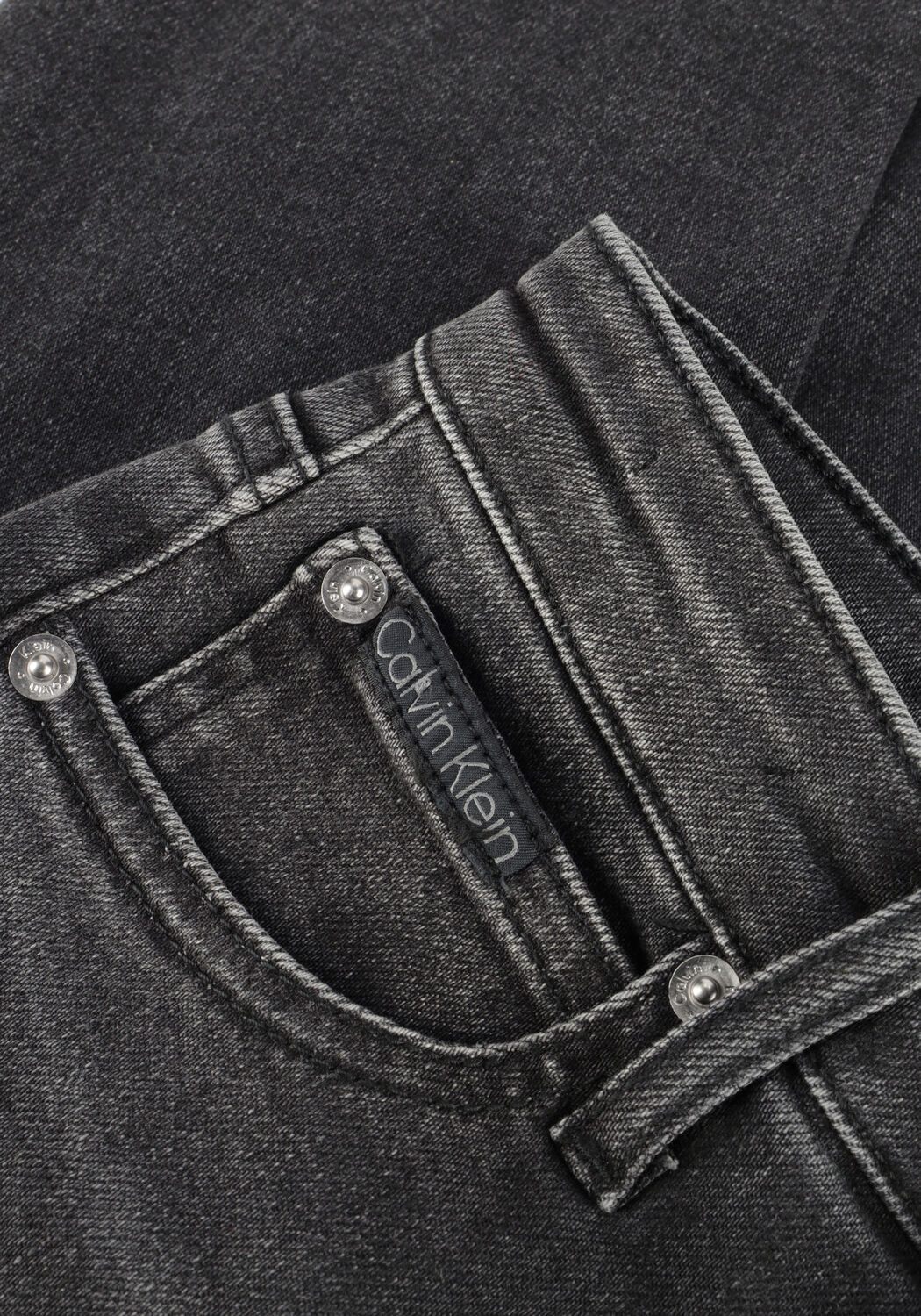 Graue CALVIN KLEIN Slim fit jeans HIGH RISE SKINNY - large