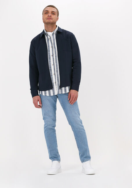 Blaue ANERKJENDT Casual-Oberhemd AKKONRAD STRIPED SHIRT - large