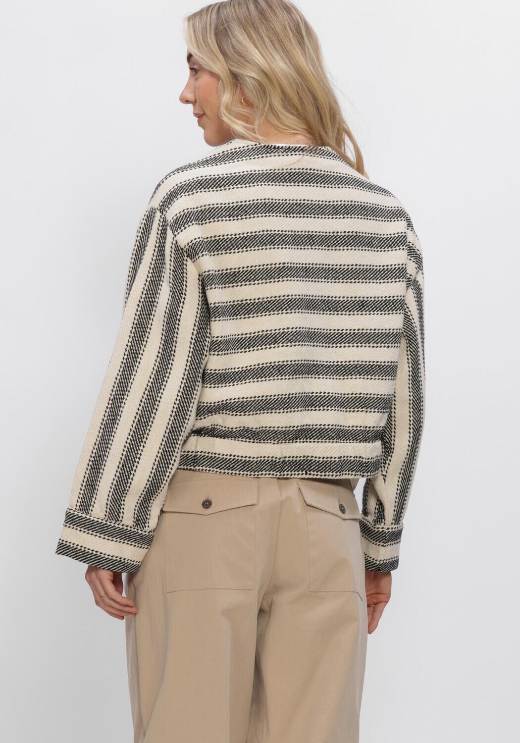 Schwarze SUMMUM Jacken JACKET STRIPE - large