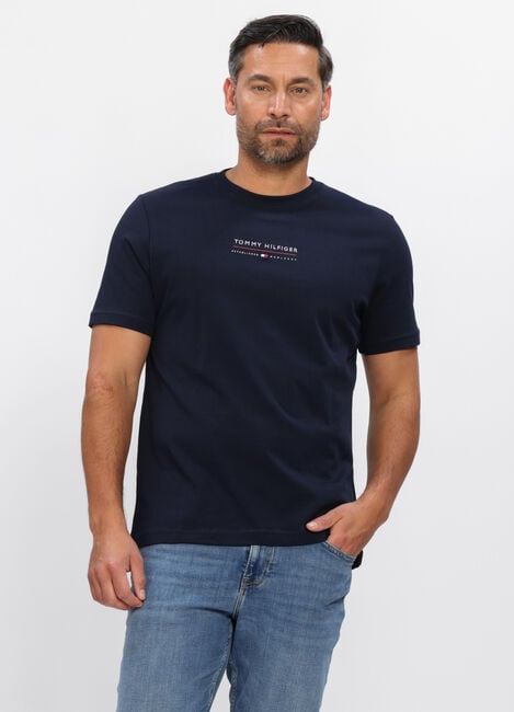 Dunkelblau TOMMY HILFIGER T-shirt BRAND LOVE LOCKUP TEE - large