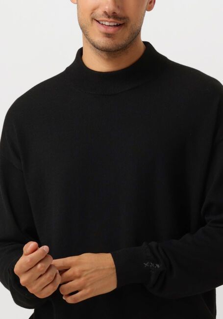 Schwarze SCOTCH & SODA Pullover DROPPED SHOULDER MOCK NECK PULLOVER - large