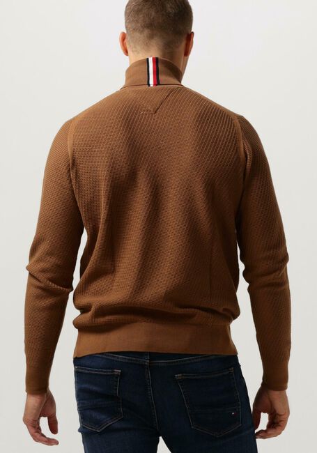 Khaki TOMMY HILFIGER Rollkragenpullover RECTANGULAR STRUCTURE ROLL NK - large