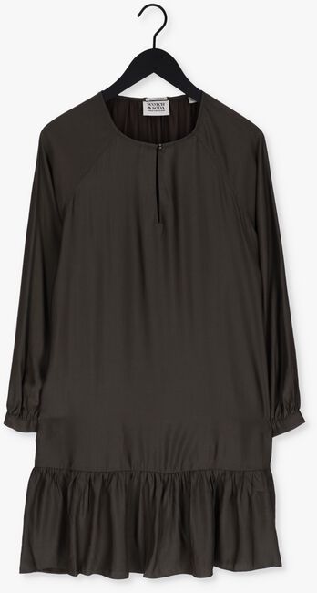 Anthrazit SCOTCH & SODA Minikleid EASY FIT LONG SLEEVE DRESS WITH SMOCK DETAILS - large