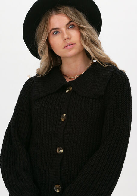 Schwarze OBJECT Strickjacke JAMALIA L/S KNIT CARDIGAN - large