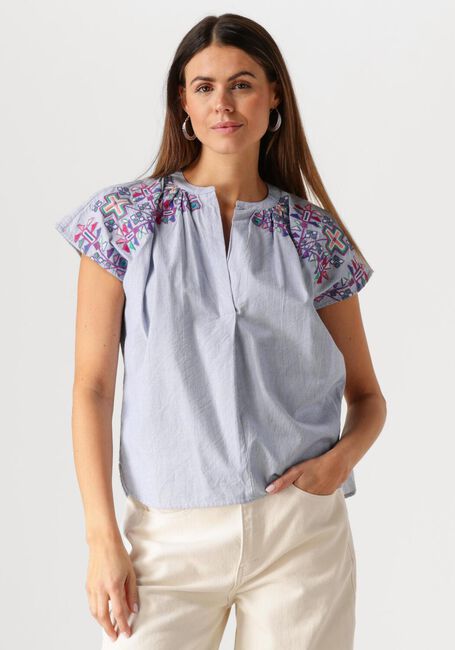 Blaue BY-BAR Blusen AMIE EMBROIDERIE BLOUSE - large