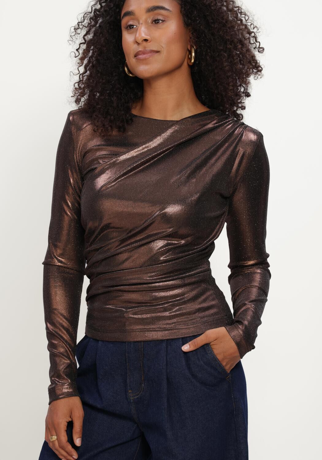 Bronzefarbene STUDIO AMAYA Top PARTY TOP - large