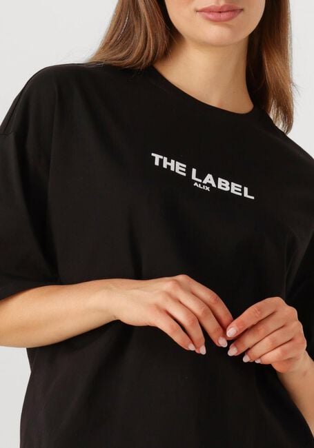 Schwarze ALIX THE LABEL T-shirt LADIES KNITTED BASIC THE LABEL T-SHIRT - large