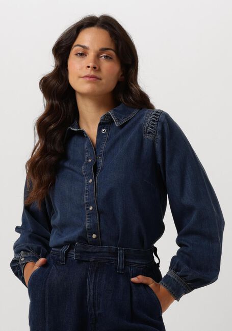 Blaue SUMMUM Blusen DENIM BLOUSE LIGHTWEIGHT COTTON TENCEL - large