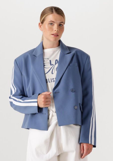 Dunkelblau ALIX THE LABEL Blazer LADIES WOVEN STRIPE TAPE BLAZER - large