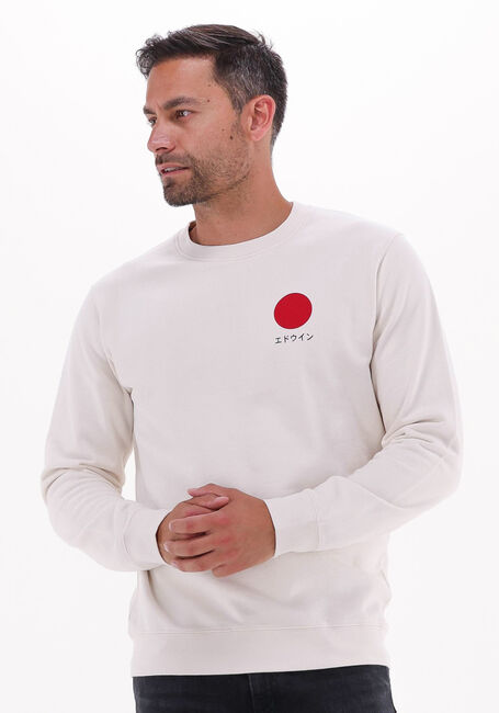 Nicht-gerade weiss EDWIN Sweatshirt JAPANESE SUN SWEAT HEAVY FELPA - large