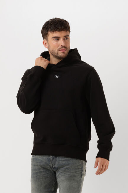 Schwarze CALVIN KLEIN Sweatshirt MICRO MONOLOGO HOODIE - large