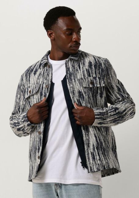 Dunkelblau ANERKJENDT Overshirt AKOSCAR JACQUARD OVERSHIRT - large