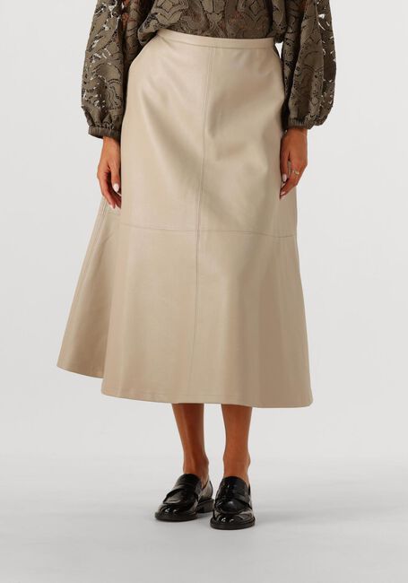 Beige SUMMUM Midirock SKIRT FAUX LEATHER - large