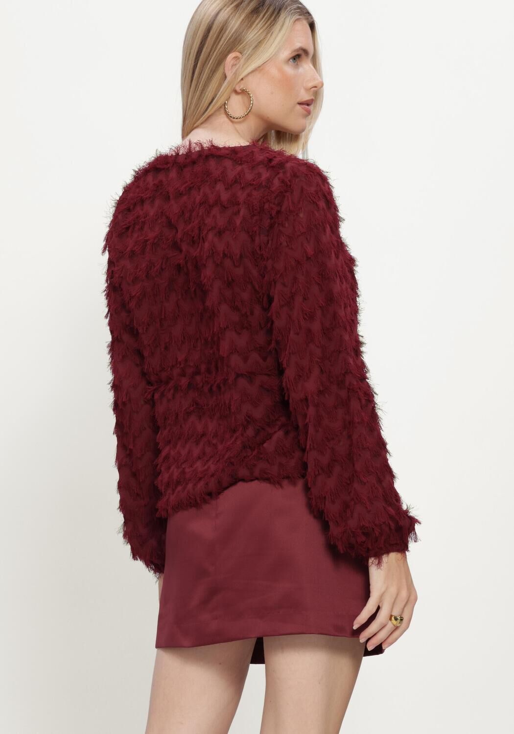Bordeaux SELECTED WOMEN Pullover SLWMYLA LS RELAXED TOP - large