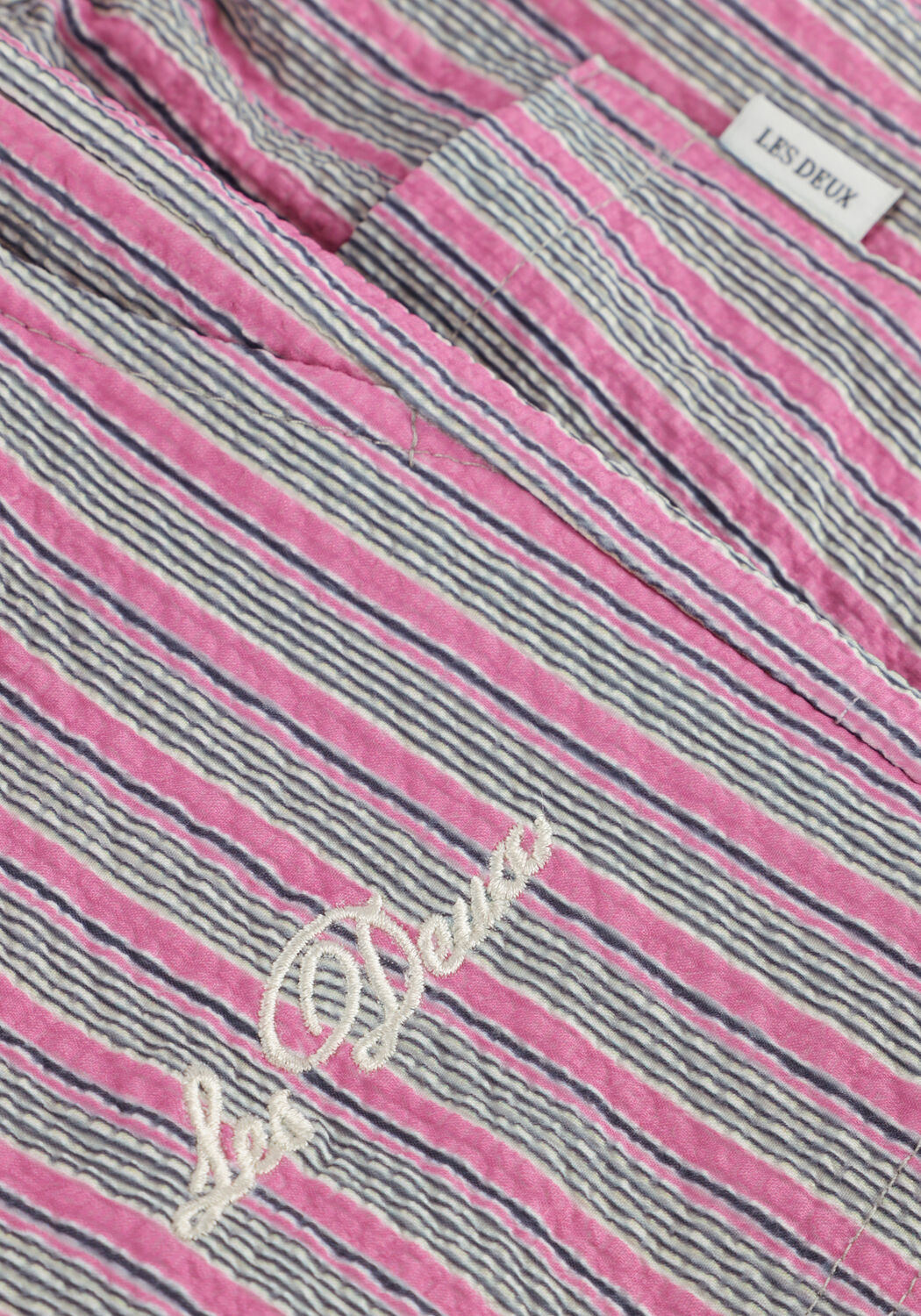 Mehrfarbige/Bunte LES DEUX Badehosen STAN STRIPE SWIM SHORTS - large