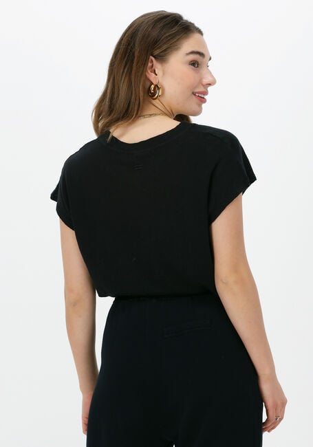 Schwarze 10DAYS Top TEE LINEN - large